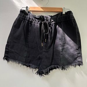 PISTOLA LA Copper Black Denim Paper Bag Shorts